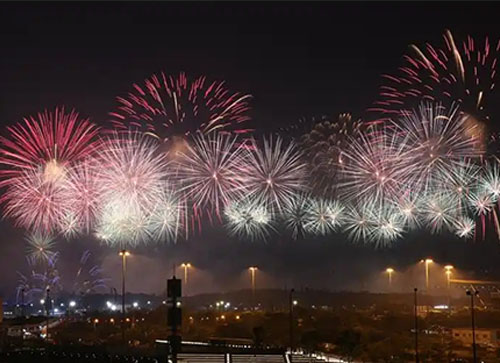 石首市焰火晚会